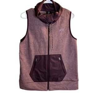Under armour Cold Gear Women’s Full Zip Maroon Athletic Vest Size M